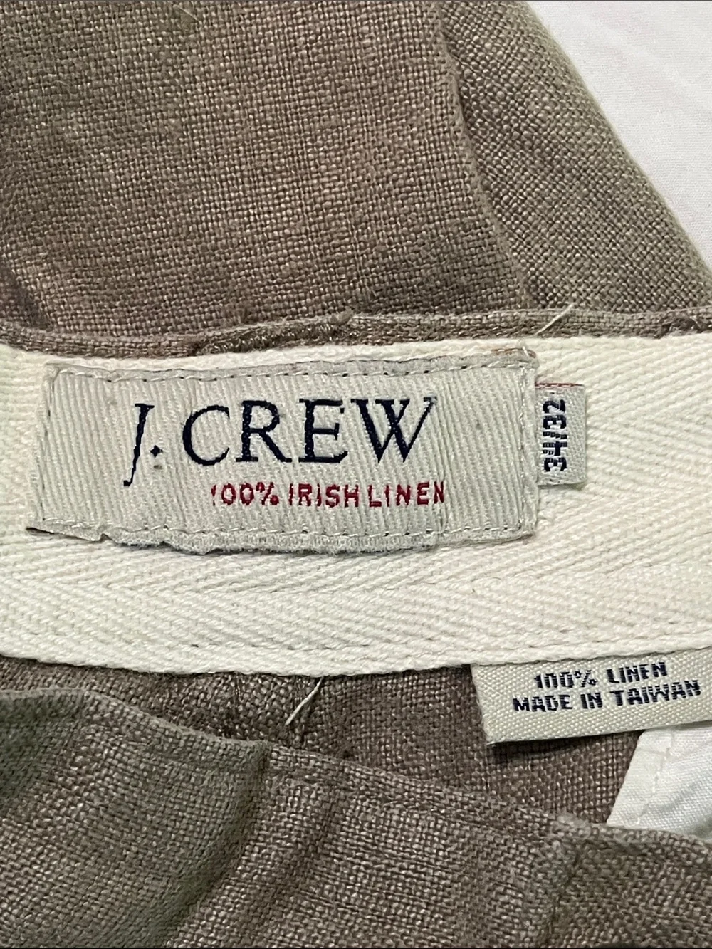 Men's Linen Straight-Leg Pants in Taupe